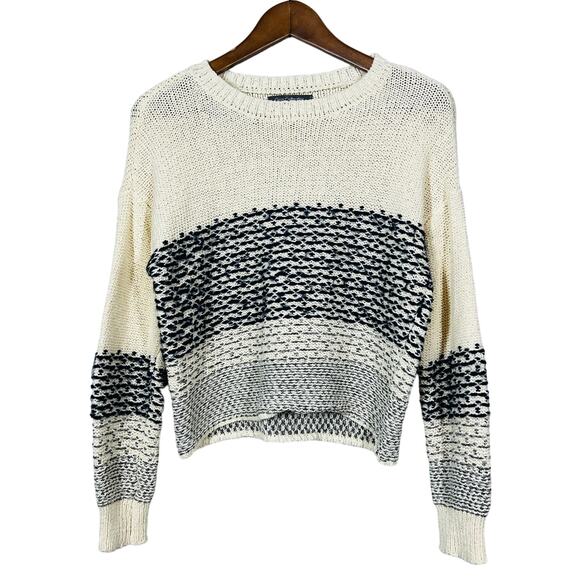 Grey Collective Long Sleeve Crewneck Sweater Blue Cream - M - Picture 1 of 4